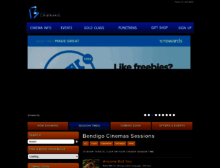 bendigocinemas.com.au screenshot