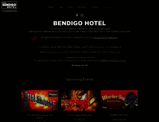 bendigohotel.com.au screenshot