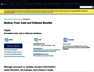 benefits.oregon.gov screenshot