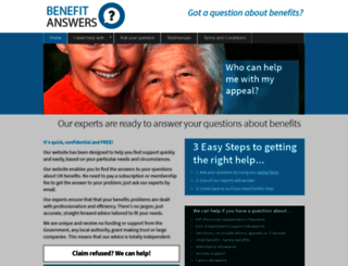 benefitsanswers4u.co.uk screenshot