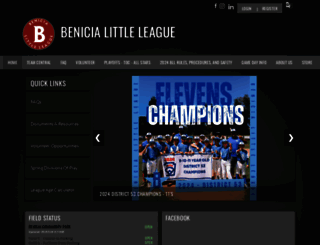 benicialittleleague.com screenshot