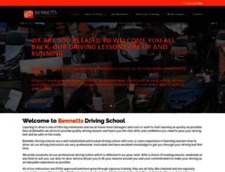 bennettsdrivingschools.co.uk screenshot