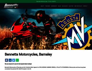 bennettsmotorcycles.co.uk screenshot
