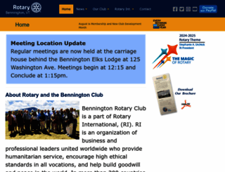 benningtonrotary.org screenshot