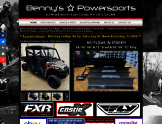 bennyspowersports.com screenshot
