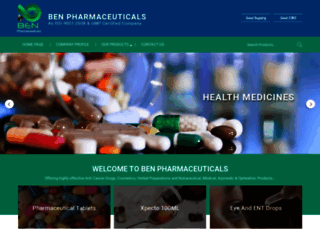 benpharmaceuticals.in screenshot