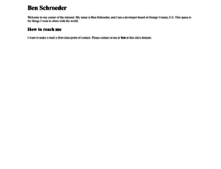benschroeder.com screenshot