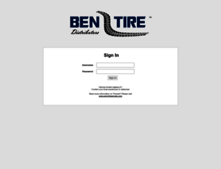 bentire.tireweb.com screenshot
