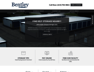 bentleystorage.com screenshot