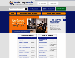 bentoempregos.com.br screenshot