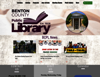 benton.lib.in.us screenshot