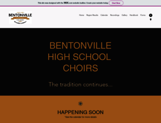 bentonvillechoirs.com screenshot
