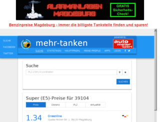 benzinpreise-magdeburg.de screenshot