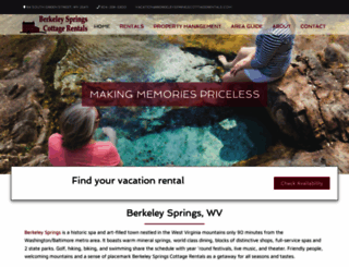 berkeleyspringscottagerentals.com screenshot