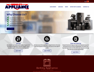 berkleyappliance.com screenshot