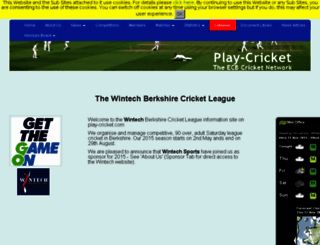 berkshirecricketleague.play-cricket.com screenshot
