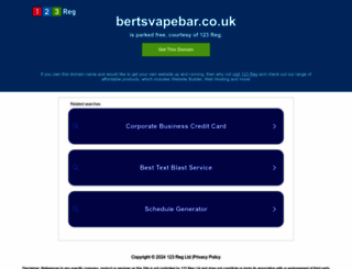 bertsvapebar.co.uk screenshot