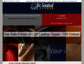 beseatedleatherfurniture.com screenshot