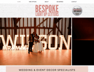 bespokelightupletters.co.uk screenshot