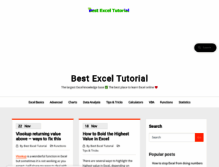 best-excel-tutorial.com screenshot
