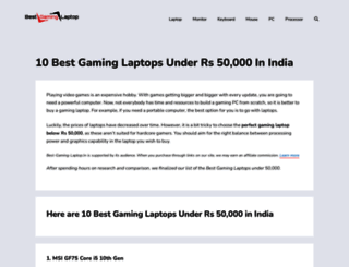 best-gaming-laptop.in screenshot