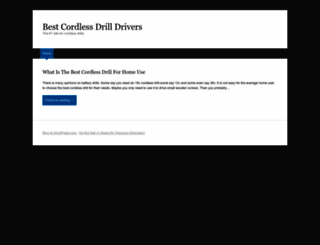 bestcordlessdrilldrivers.wordpress.com screenshot