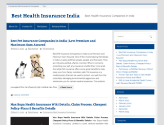 besthealthinsuranceindia.com screenshot
