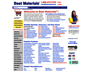 bestmaterials.com screenshot