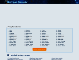 bestnamegenerator.com screenshot