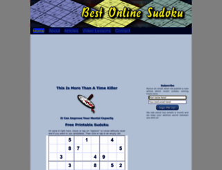 bestonlinesudoku.com screenshot