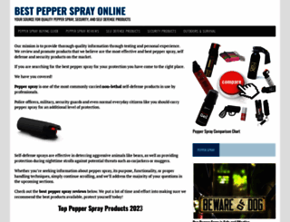 bestpeppersprayonline.com screenshot