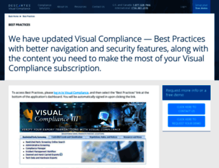 bestpractices.visualcompliance.com screenshot