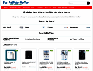 bestrowaterpurifier.in screenshot
