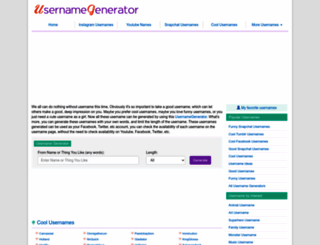 bestusernamegenerator.com screenshot