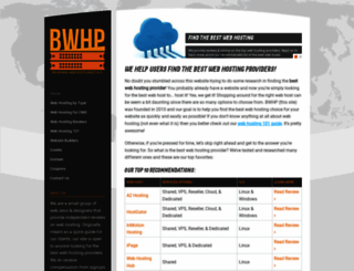 bestwebhostingproviders.net screenshot