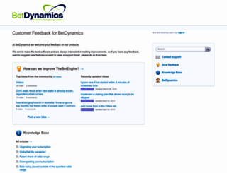 betdynamics.uservoice.com screenshot