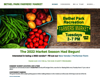 bethelparkfarmersmarket.com screenshot