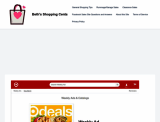 bethsshoppingcents.com screenshot