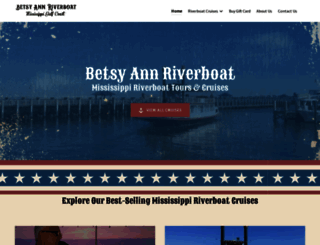 betsyannriverboat.com screenshot