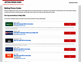 bettingpromo.codes screenshot