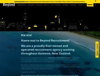 beyondrecruitment.co.nz screenshot