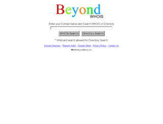 beyondwhois.com screenshot