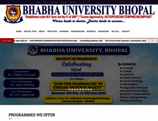 bhabhauniversity.edu.in screenshot