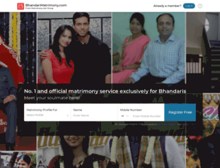 bhandarimatrimony.com screenshot