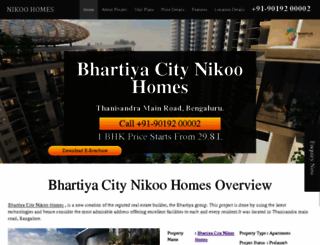 bhartiyacity-nikoohomes.co.in screenshot