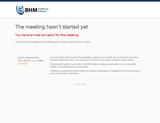 bhmhealthcaresolutions.enterthemeeting.com screenshot