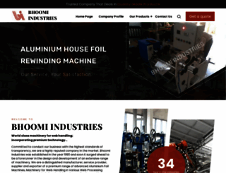 bhoomifoilmachinery.com screenshot