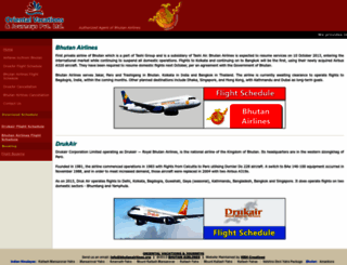 bhutanairlines.org screenshot