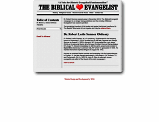 biblicalevangelist.org screenshot