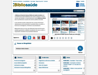 bibliosaude.sergas.es screenshot
